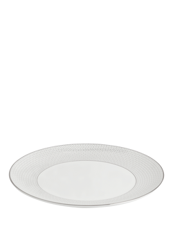 Wedgwood Gio Platinum Fine Bone China Dinner Plate, 28cm, White - view 2, White