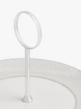 Wedgwood Gio Platinum 2-Tier Fine Bone China Cake Stand, 28cm, White