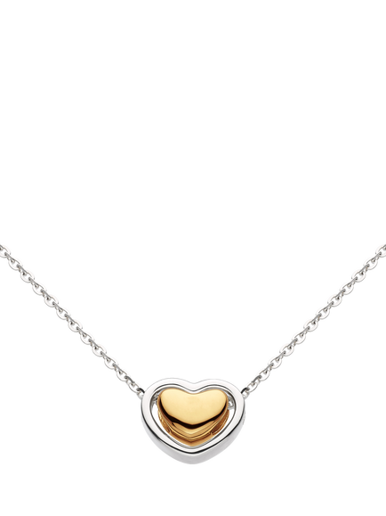 Kit Heath Heart of Gold Pendant Necklace, Silver/Gold, Silver/Yellow Gold