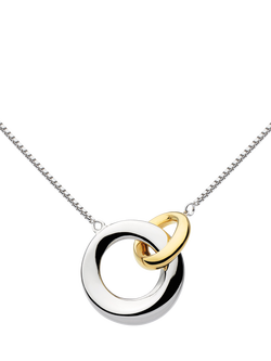 Kit Heath Bevel Cirque Link Necklace, Silver/Gold, Silver/Gold