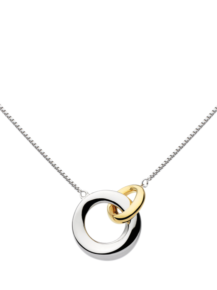 Kit Heath Bevel Cirque Link Necklace, Silver/Gold, Silver/Gold