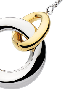 Kit Heath Bevel Cirque Link Necklace, Silver/Gold - view 2, Silver/Gold