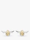 Kit Heath Blossom Flyte Honey Bee Stud Earrings, Silver/Gold