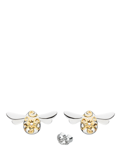 Kit Heath Blossom Flyte Honey Bee Stud Earrings, Silver/Gold, Silver/Gold