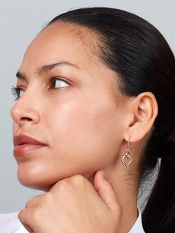 Kit Heath Bevel Cirque Link Drop Earrings, Silver/Gold - view 2, Silver/Gold