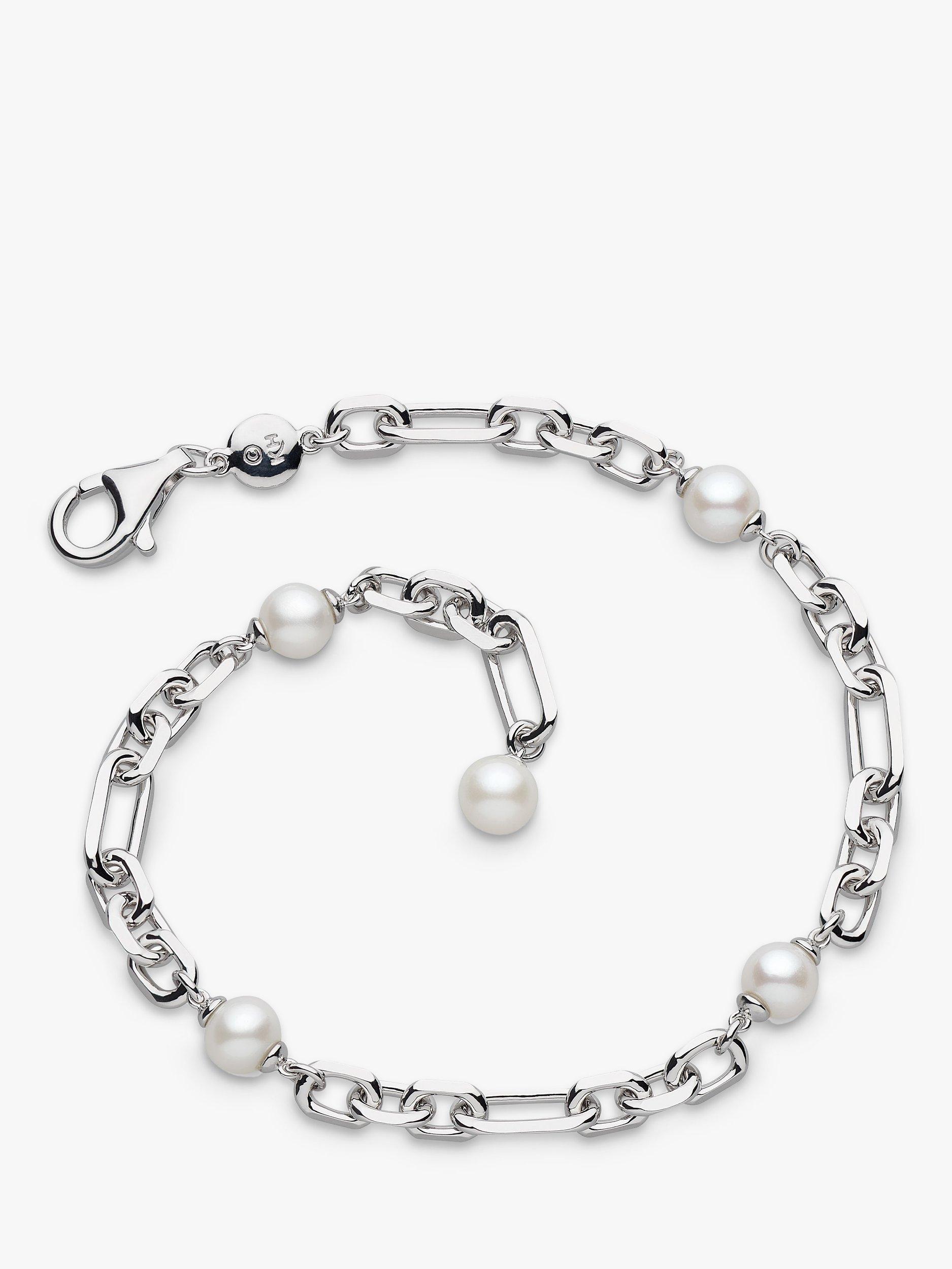 Kit Heath Revival Astoria Figaro Freshwater Pearl Bracelet, Silver