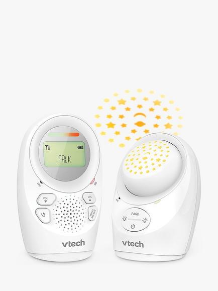 VTech DM1212 Digital Audio Monitor with Night Light & Projection, White