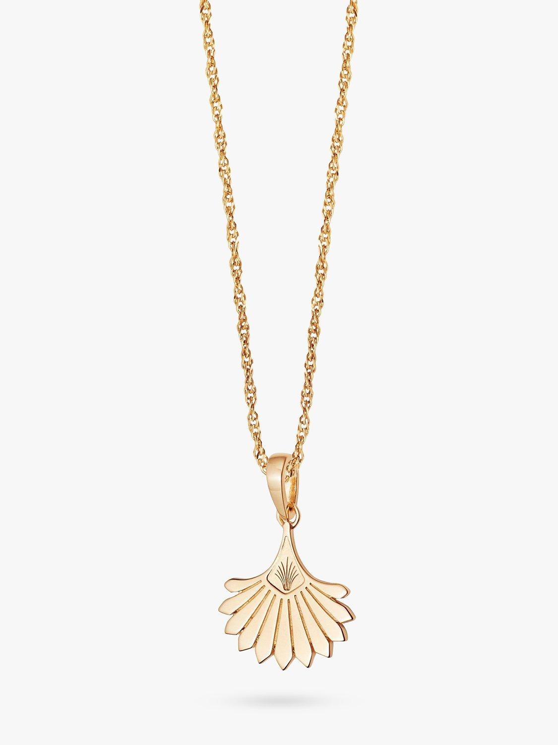 Product image 1 of 4, which shows Daisy London Palms Collection Open Palm Pendant Necklace, Gold