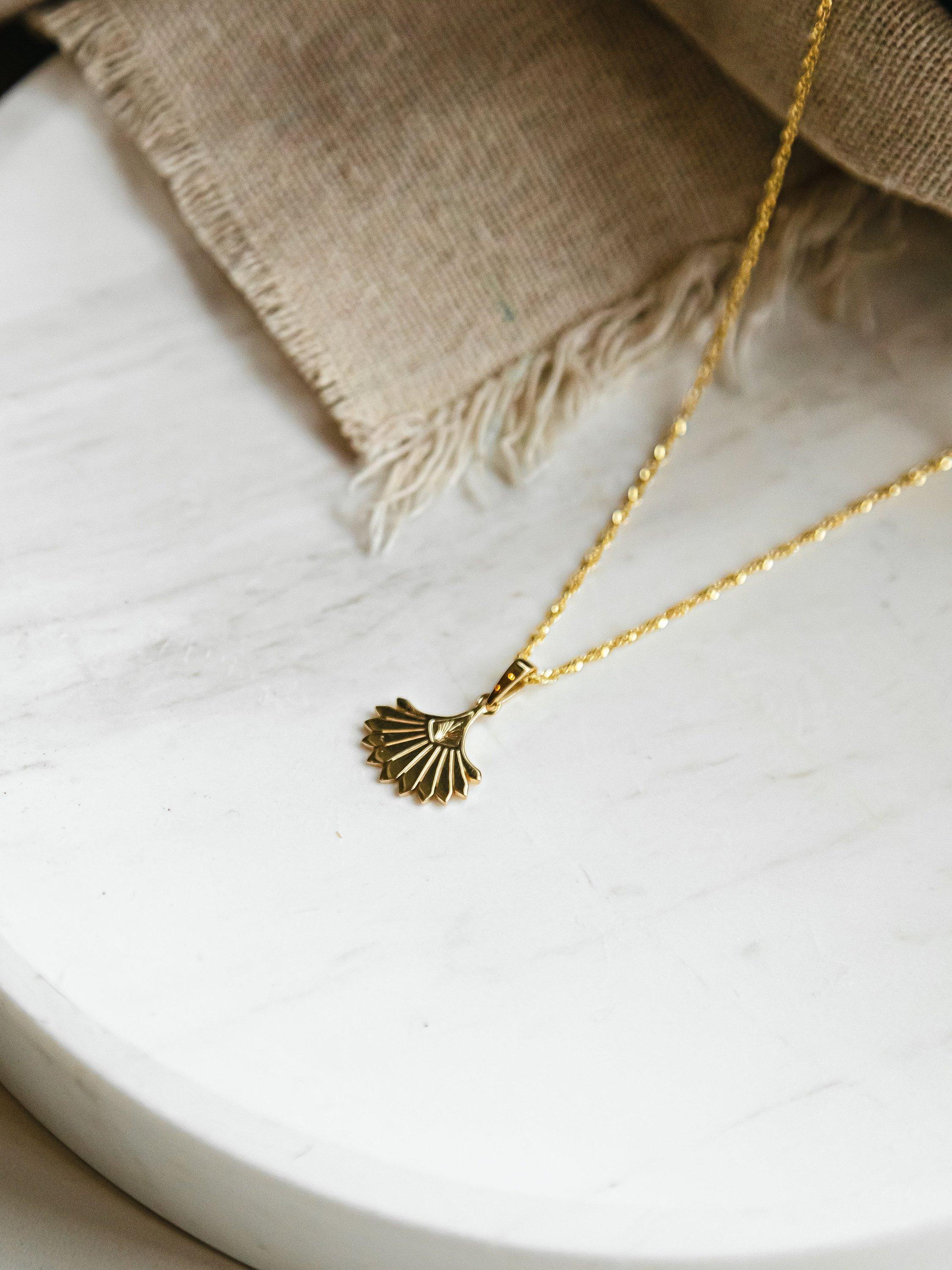 Product image 2 of 4, which shows Daisy London Palms Collection Open Palm Pendant Necklace, Gold