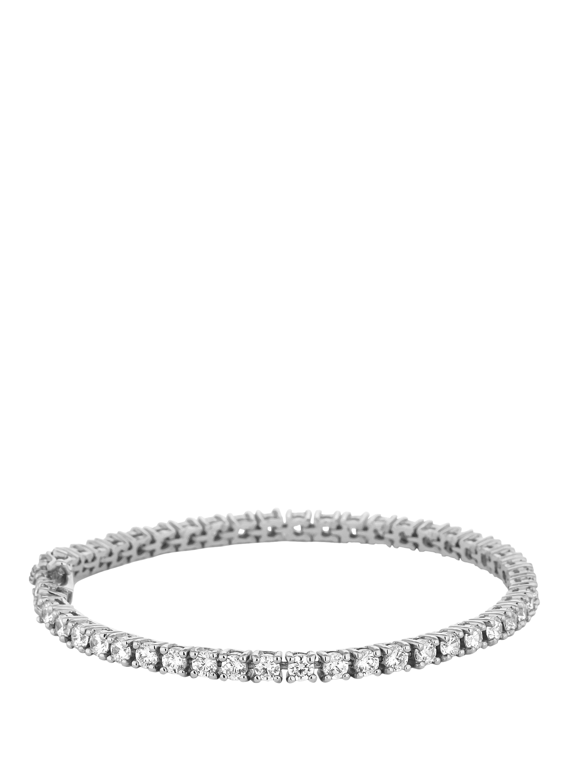 Product image 1 of 3, which shows Simply Silver Cubic Zirconia Tennis Bracelet, Silver/Clear