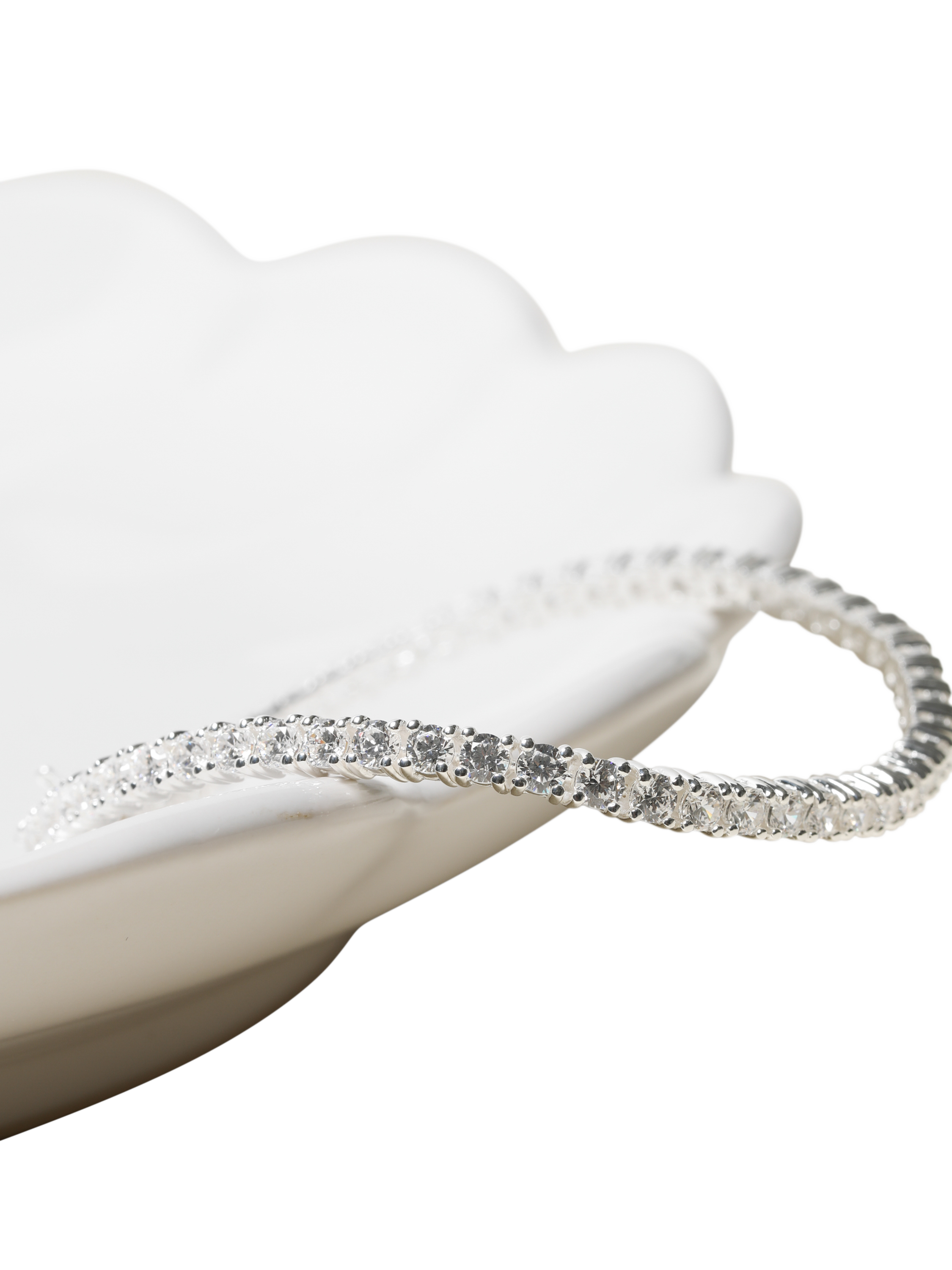 Product image 3 of 3, which shows Simply Silver Cubic Zirconia Tennis Bracelet, Silver/Clear