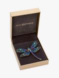 Jon Richard Crystal Dragonfly Brooch, Gold/Multi