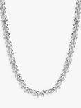 Jon Richard Bridal Floral Cubic Zirconia Necklace, Silver