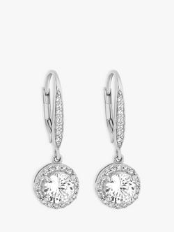 Simply Silver Clara Drop Earrings, Silver, Silver