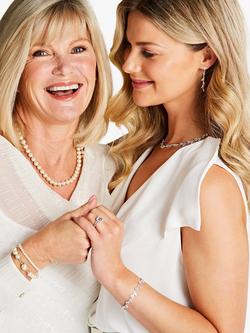 Jon Richard Bridal Pave Leaf Cubic Zirconia Necklace, Silver - view 2, Silver