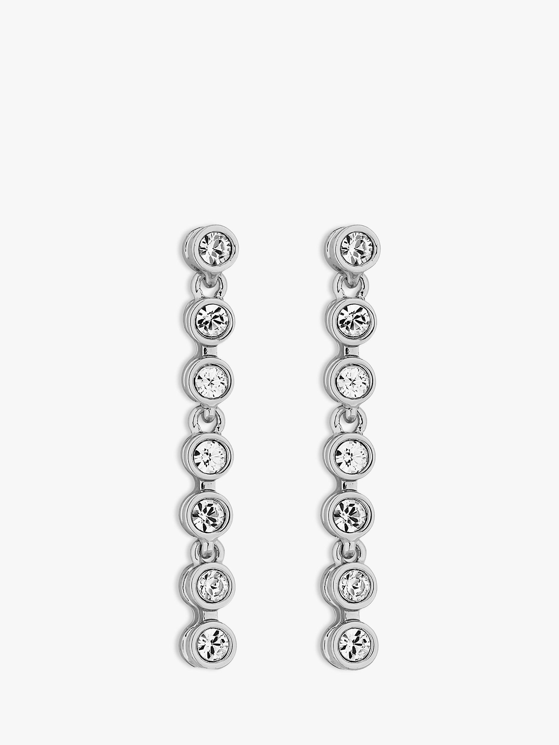 Jon Richard Radiance Collection Crystal Tennis Drop Earrings