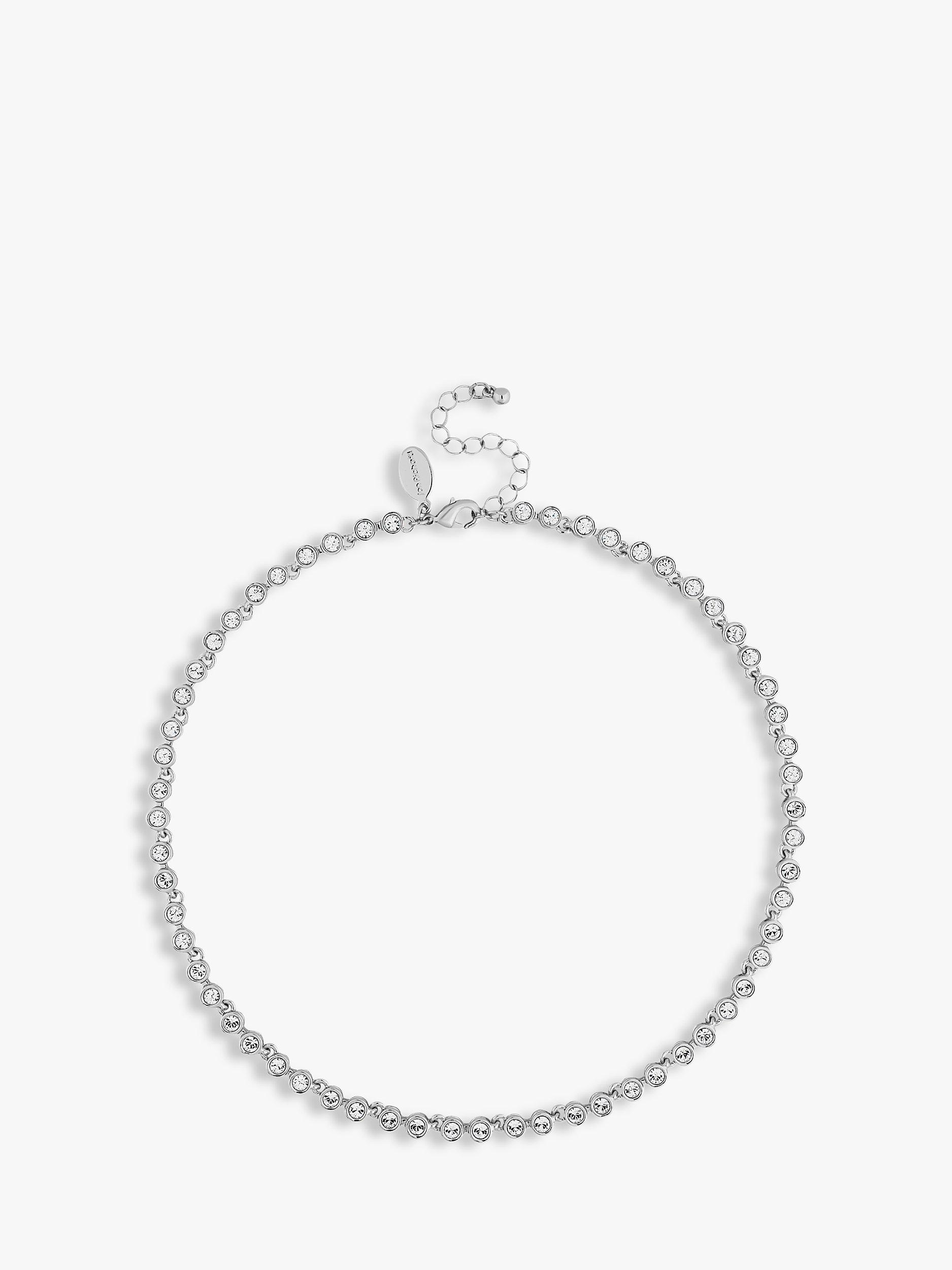 Product image 1 of 1, which shows Jon Richard Radiance Collection Glass Stone Tennis Necklace, Silver/Clear