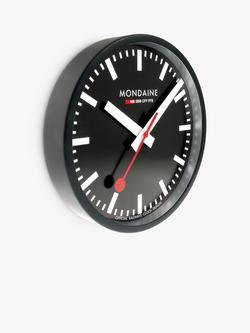 Mondaine Official Swiss Railways Wall Clock - view 2, Black