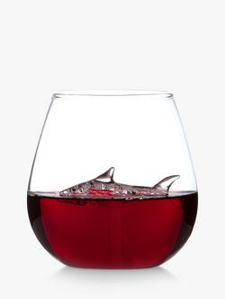 Bar Bespoke Shark in a Glass Tumbler, 500ml, Clear - view 2, Clear