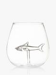 Bar Bespoke Shark in a Glass Tumbler, 500ml, Clear