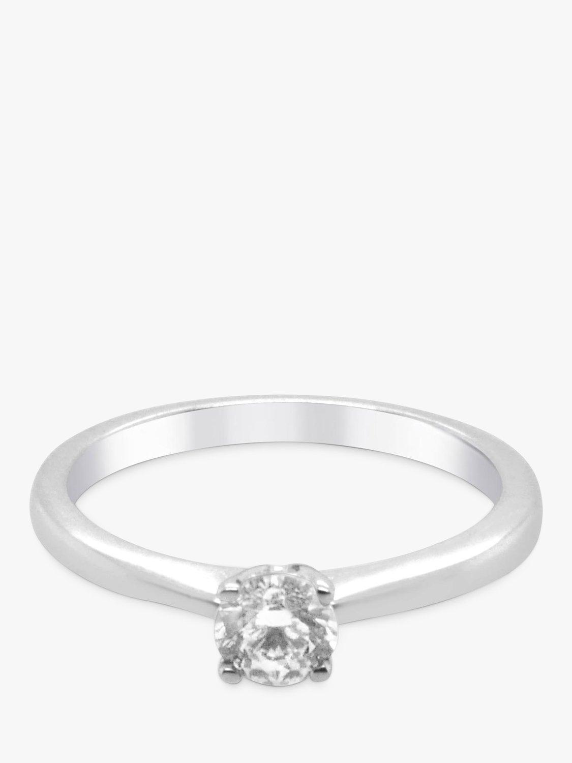 Product image 2 of 6, which shows Milton & Humble Jewellery Pre-Loved 18ct White Gold Solitaire Diamond Ring, Dated 2015