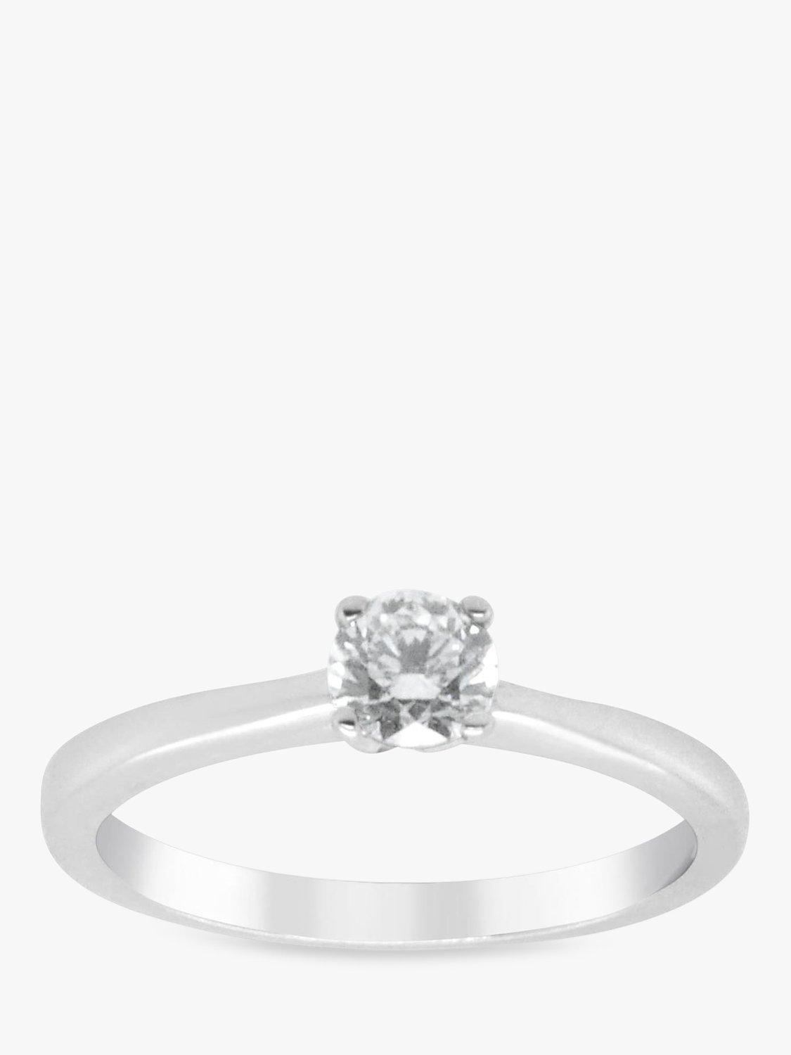 Product image 4 of 6, which shows Milton & Humble Jewellery Pre-Loved 18ct White Gold Solitaire Diamond Ring, Dated 2015