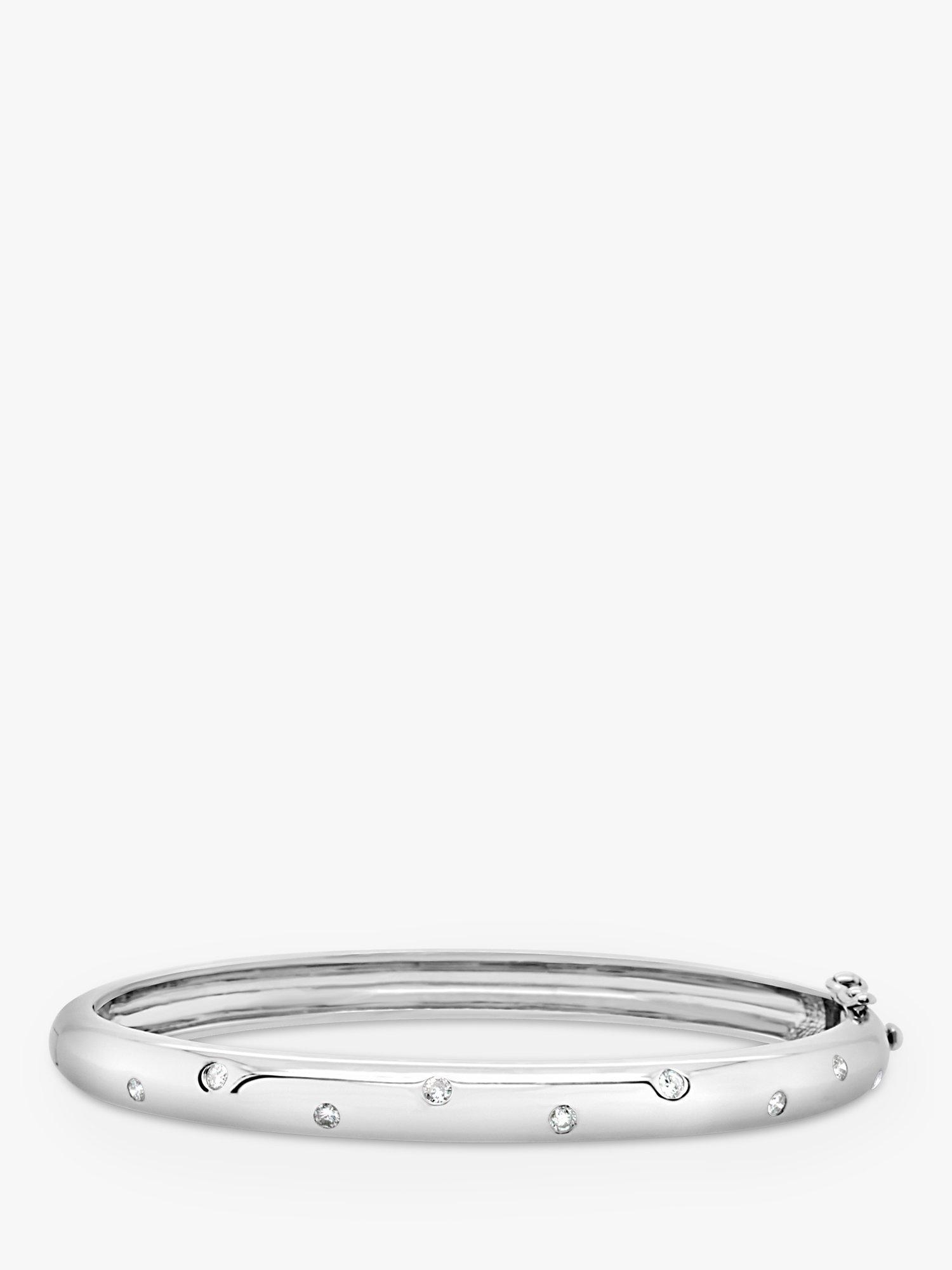 Product image 2 of 5, which shows Milton & Humble Jewellery Pre-Loved 14ct White Gold Diamond Bangle Bracelet