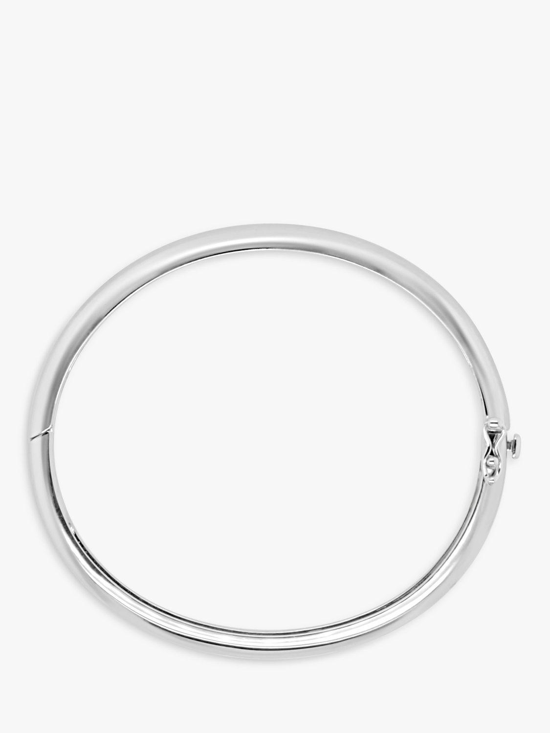 Product image 3 of 5, which shows Milton & Humble Jewellery Pre-Loved 14ct White Gold Diamond Bangle Bracelet