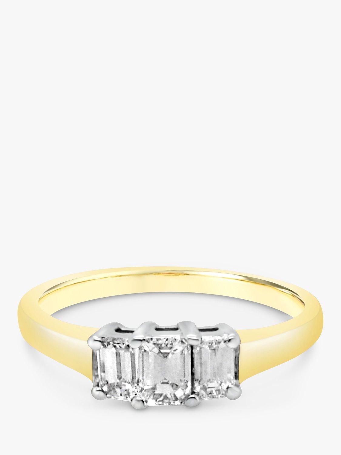Product image 3 of 4, which shows Milton & Humble Jewellery Pre-Loved 18ct White & Yellow Gold 3 Stone Diamond Ring, Dated 2001