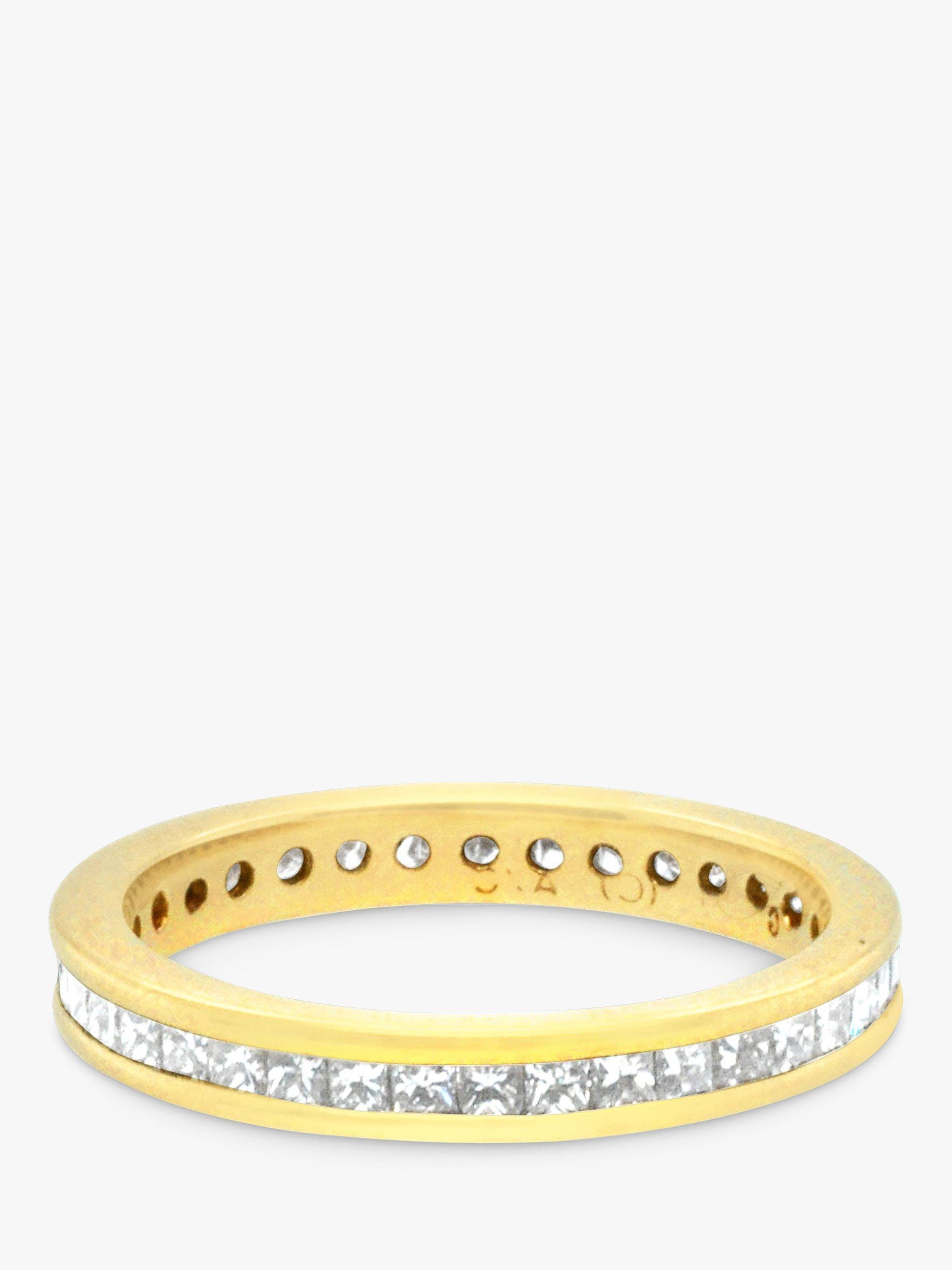Product image 4 of 5, which shows Milton & Humble Jewellery Pre-Loved 18ct Yellow Gold Princess Cut Diamond Eternity Ring, Gold