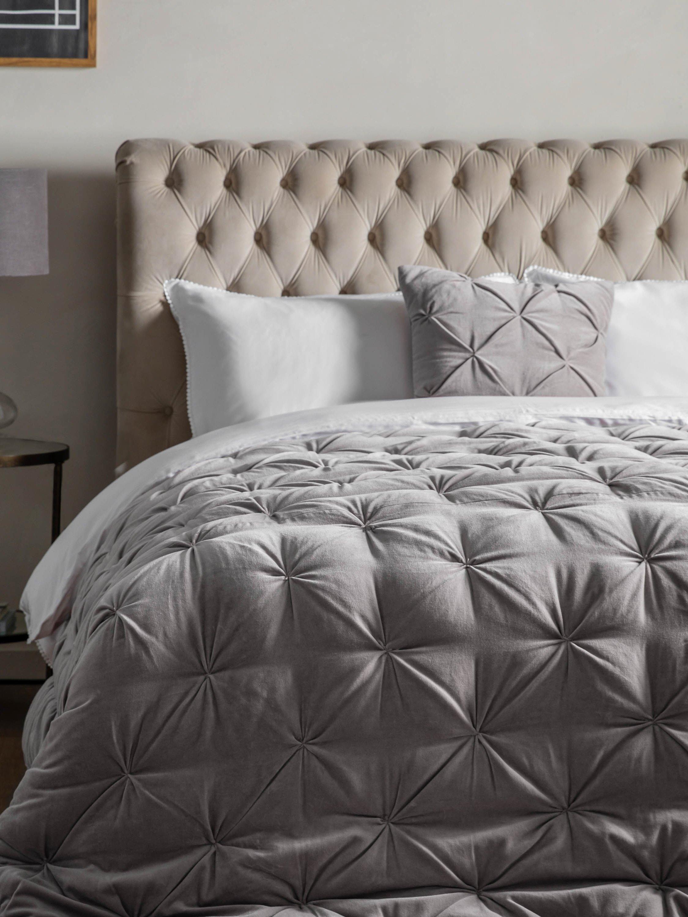 Simply Sleep Opulent Velvet Quilted Bedspread, Neutral
