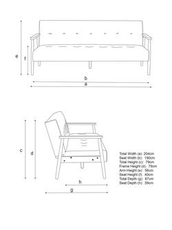 John Lewis ANYDAY Show Wood Bench Large 3 Seater Sofa Bed, Light Leg, Verde Green - view 2, Verde Green