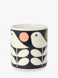 Orla Kiely Early Bird Bone China Mug, 350ml, Black/Multi