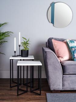 Där Yulia Round Wall Mirror, 50cm, Clear/Smoke - view 2, Clear/Smoke