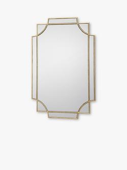 Där Guapo Rectangular Metal Frame Wall Mirror, 90 x 60cm, Gold, Gold