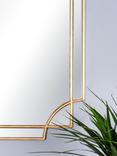 Där Guapo Rectangular Metal Frame Wall Mirror, 90 x 60cm, Gold
