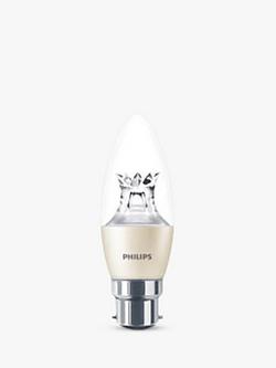 Philips MASTER 25W B22 LED Dimmable Candle Bulb, Clear, Clear