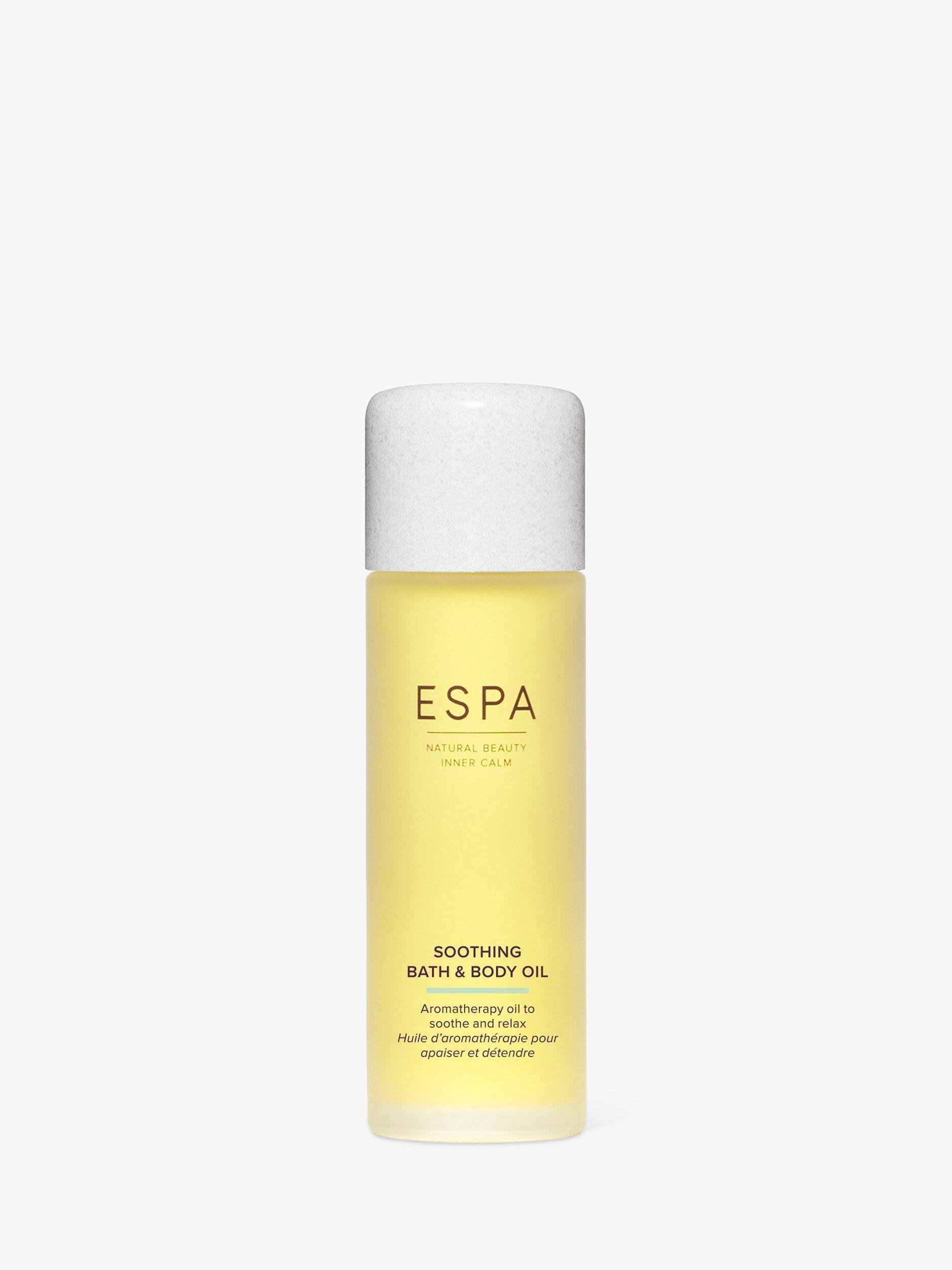 Product image 1 of 6, which shows ESPA Soothing Bath & Body Oil, 100ml