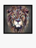 John Lewis Louise Luton 'Kendi' Lion Framed Print, 84.5 x 84.5cm, Brown