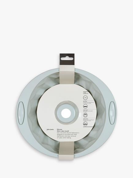 John Lewis Silicone Non-Stick Bundt Cake Mould, 20cm - view 2, Grey