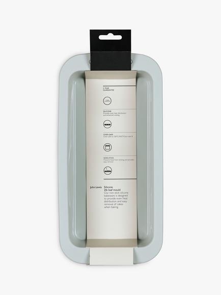 John Lewis Silicone Non-Stick Loaf Mould, 2lbs, Grey