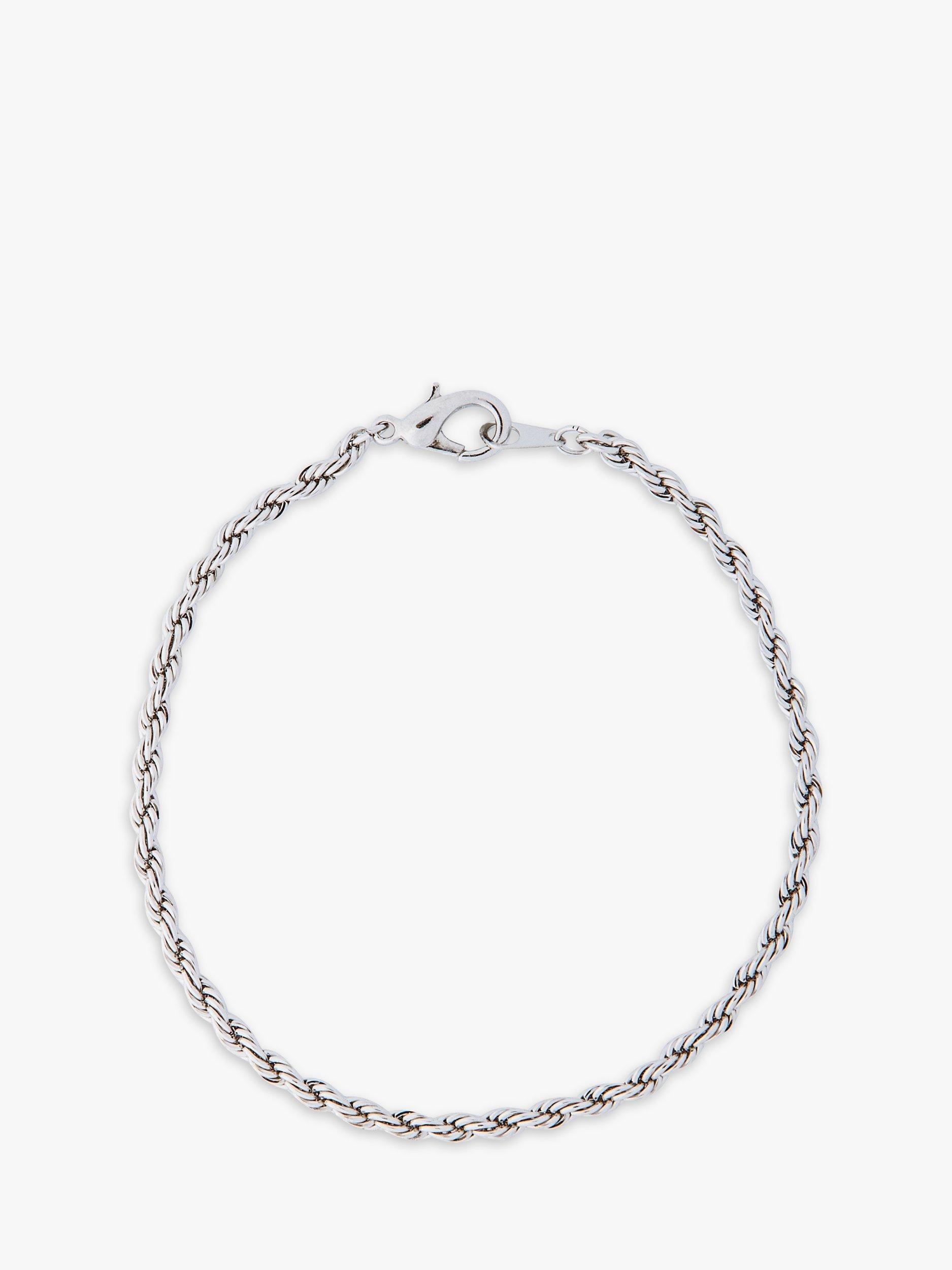 Product image 1 of 1, which shows Eclectica Pre-Loved Twisted Chain Bracelet, Silver