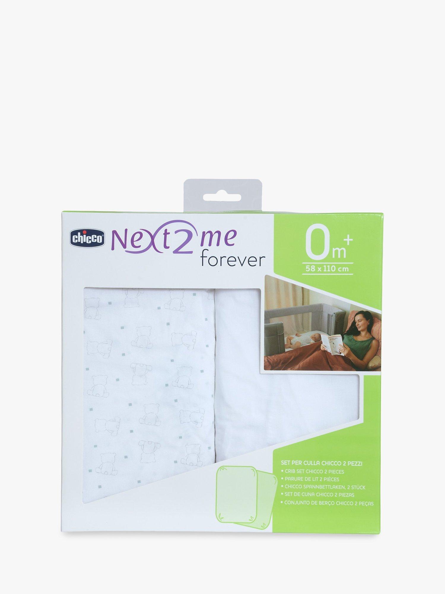 Chicco Next To Me Forever Bedside Crib Bear Bedding Set, Pack of 2