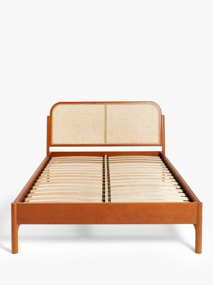 John Lewis Rattan Bed Frame, Super King Size - view 2, Cherry