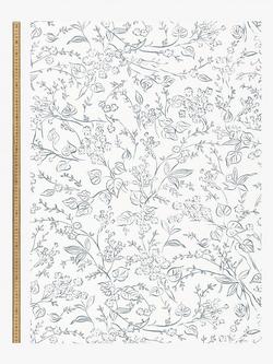 John Lewis Meadow Wallpaper - view 2, Powder Blue