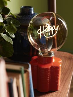 Orla Kiely Ceramic Bulbholder Table Lamp - view 2, Terracotta