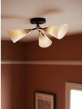 John Lewis Datura 3 Light Semi-Flush Ceiling Light, Brass