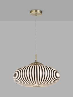 John Lewis Okapi Pendant Ceiling Light, Black/White, Black/White