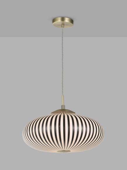 John Lewis Okapi Pendant Ceiling Light, Black/White, Black/White