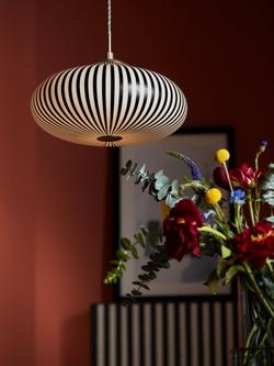 John Lewis Okapi Pendant Ceiling Light, Black/White - view 2, Black/White